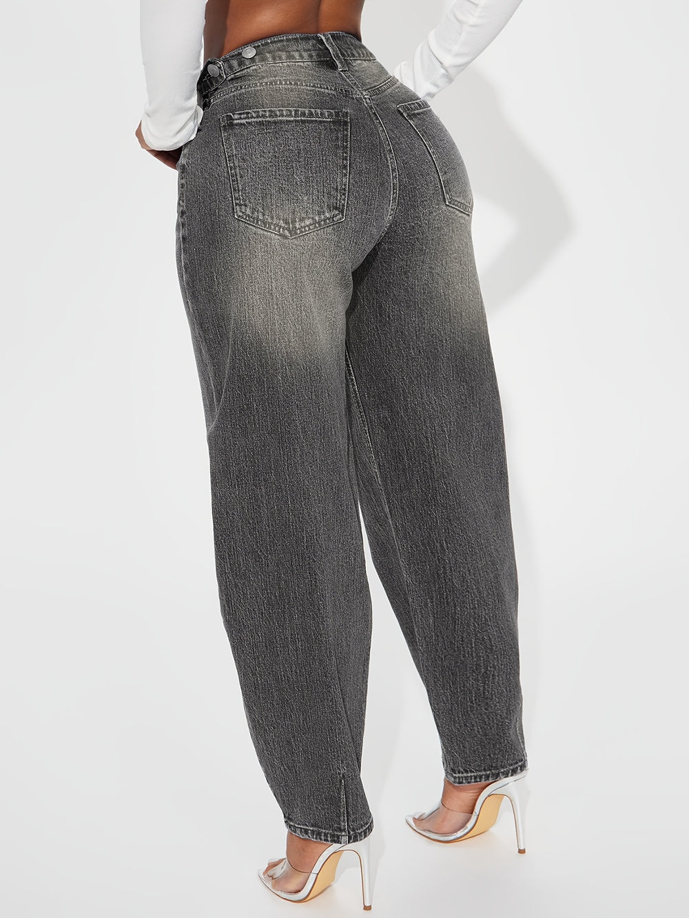 Adjustable Waist Lantern Jeans