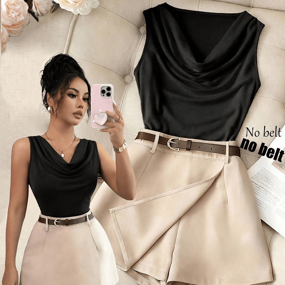 Ruffle Vest & Skirt Set